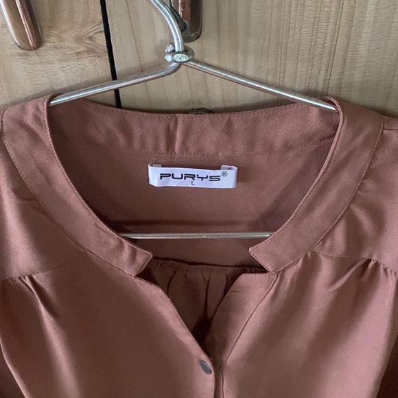 Brown colour womens top from Purys - Picture 3 of 7